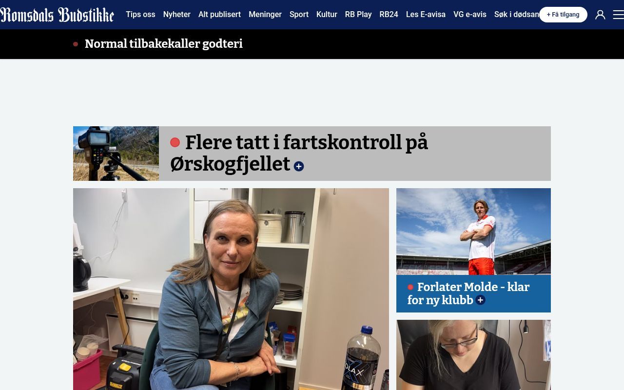 Homepage screenshot of rbnett.no