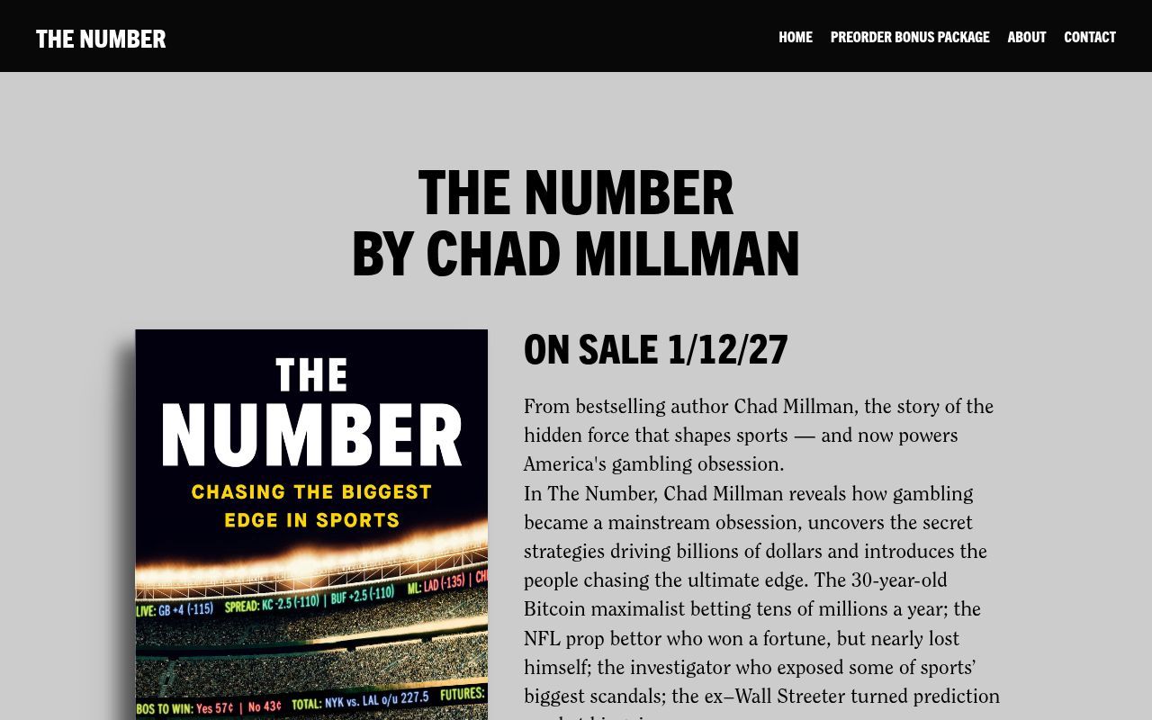 Homepage screenshot of readthenumber.com