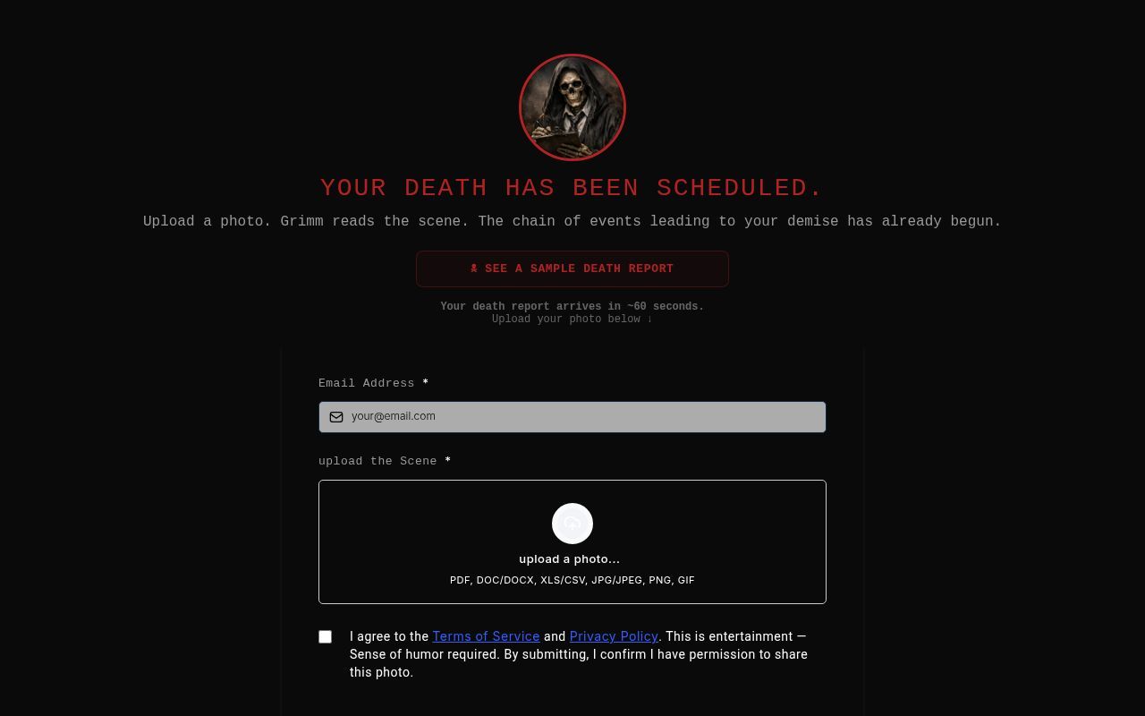 Homepage screenshot of reaper.lazyent.com