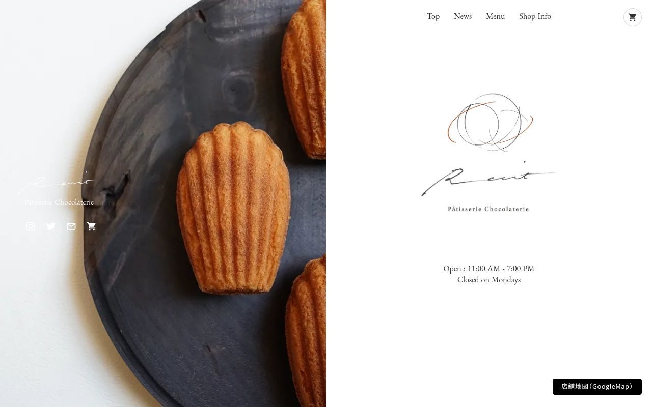 Homepage screenshot of recit-tokyo.studio.site