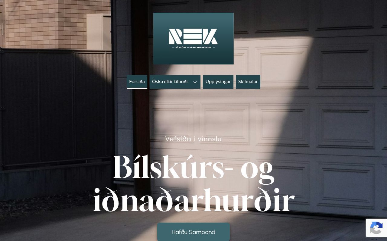Homepage screenshot of rek.is