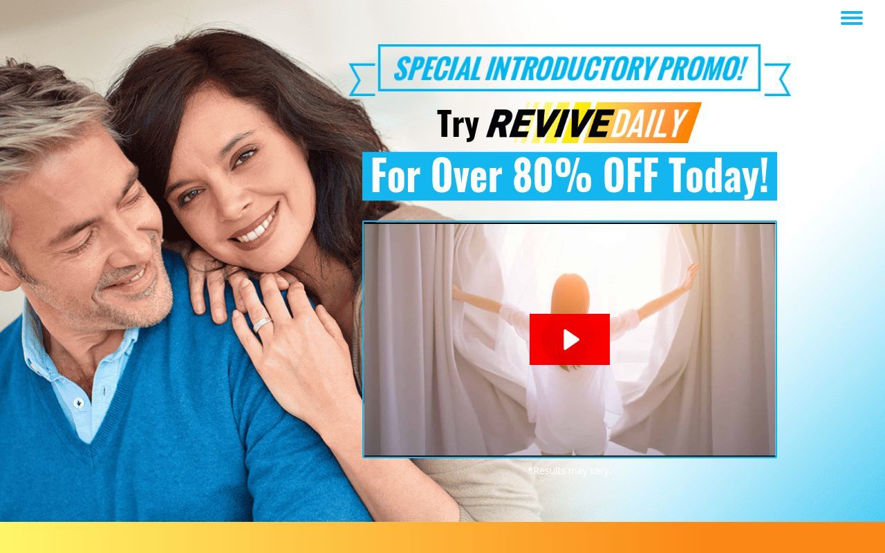 Homepage screenshot of revive-daily.net