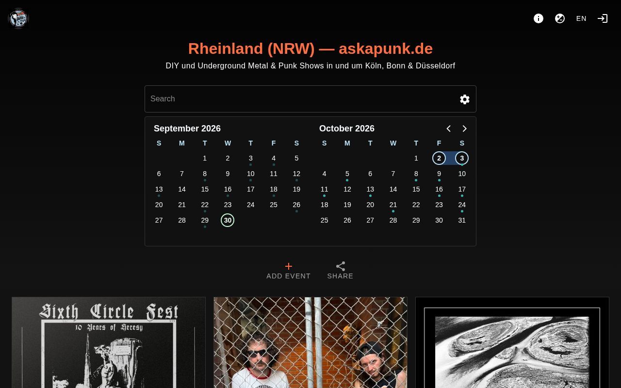 Homepage screenshot of rhine.askapunk.de