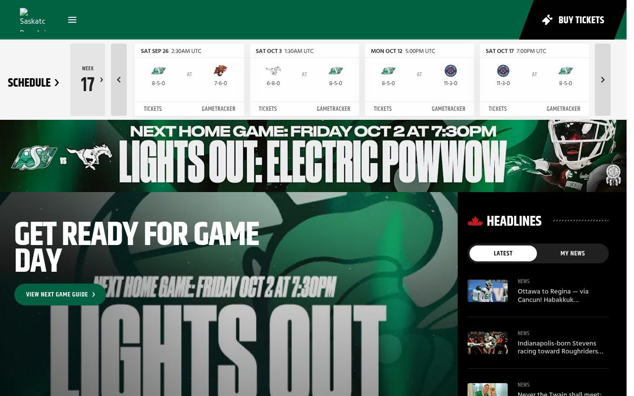 Homepage screenshot of riderville.com