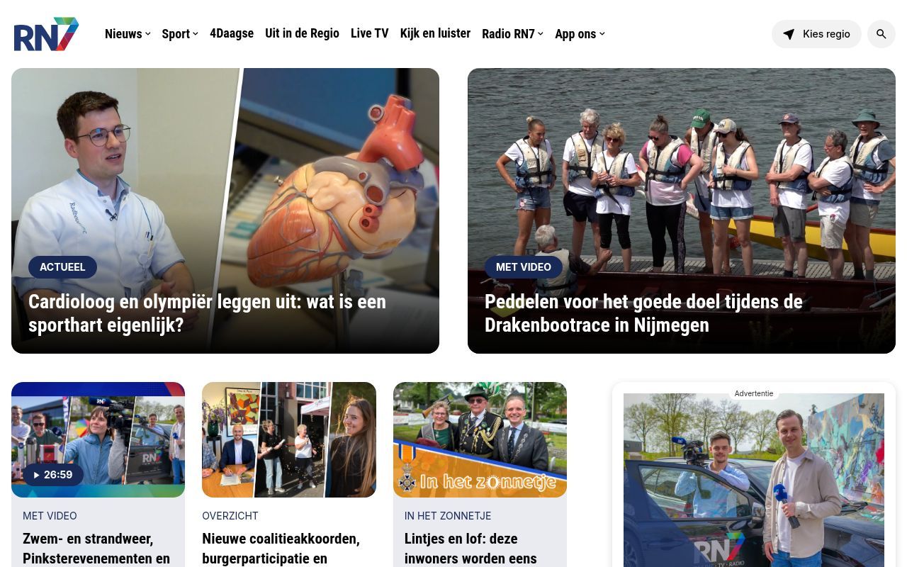 Homepage screenshot of rn7.nl