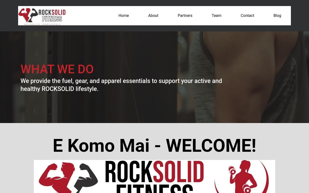 Homepage screenshot of rocksolid-fit.com