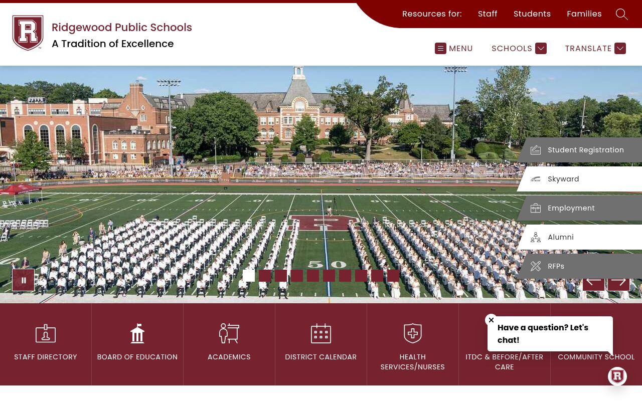 Homepage screenshot of rpsnj.us