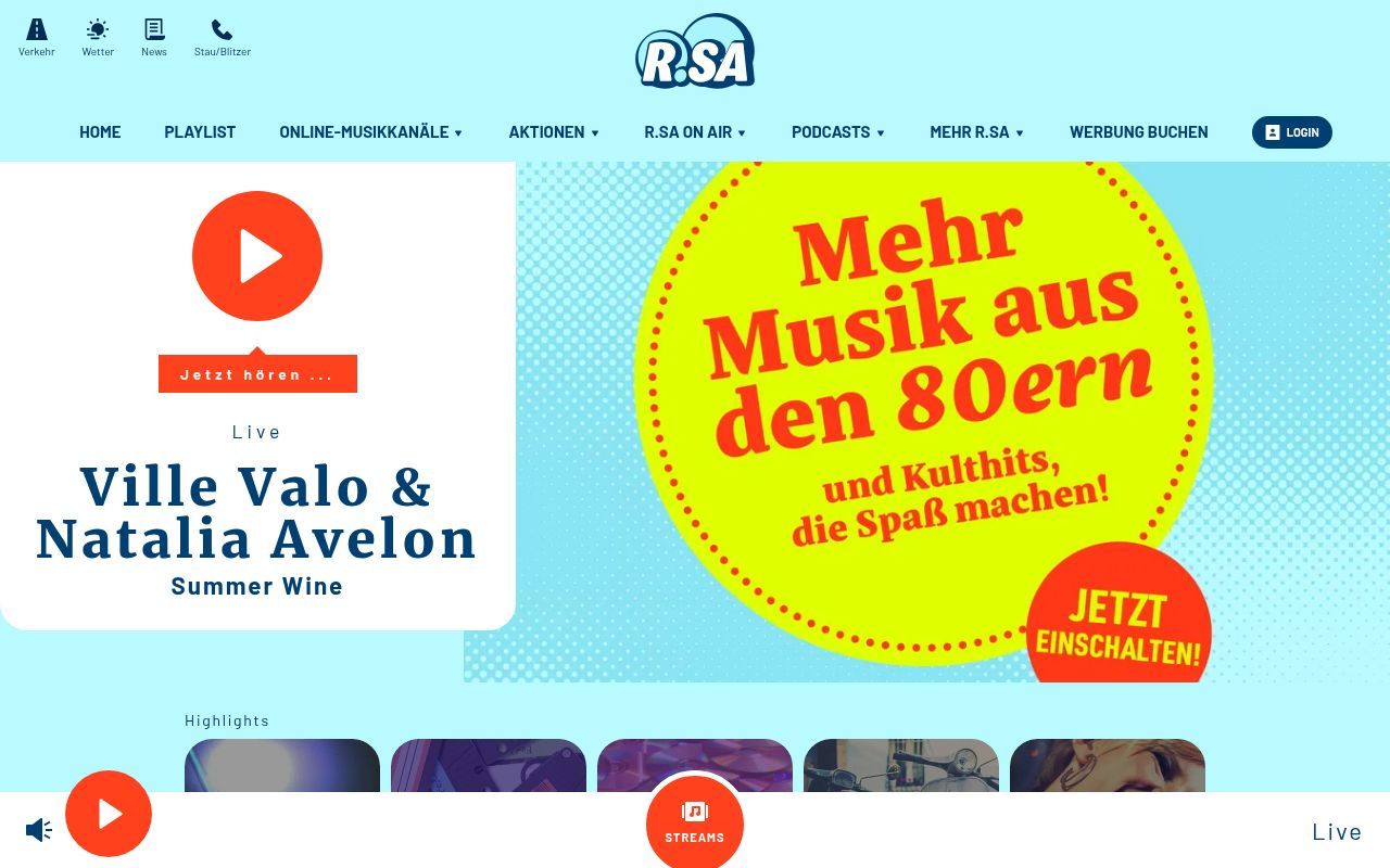 Homepage screenshot of rsa-sachsen.de