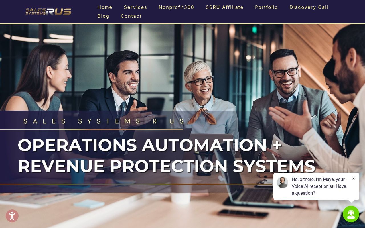 Homepage screenshot of salessystemsrus.com