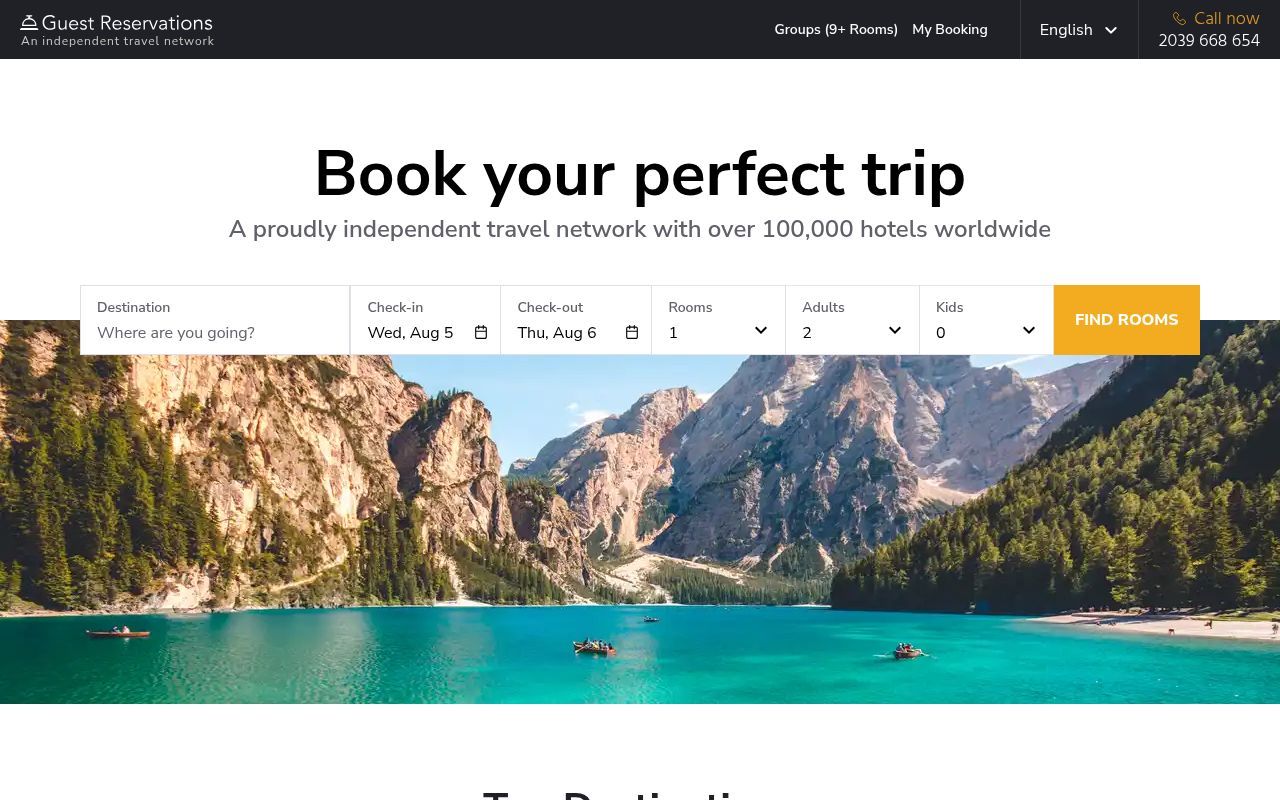 Homepage screenshot of sanfranciscomarriott.guestreservations.com