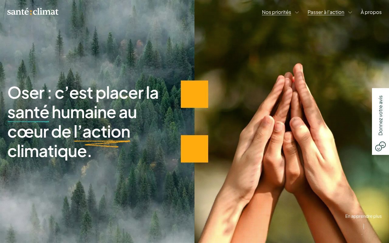 Homepage screenshot of santeclimat.org