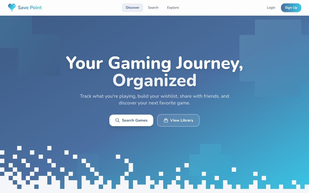 Homepage screenshot of savepointplatform.com