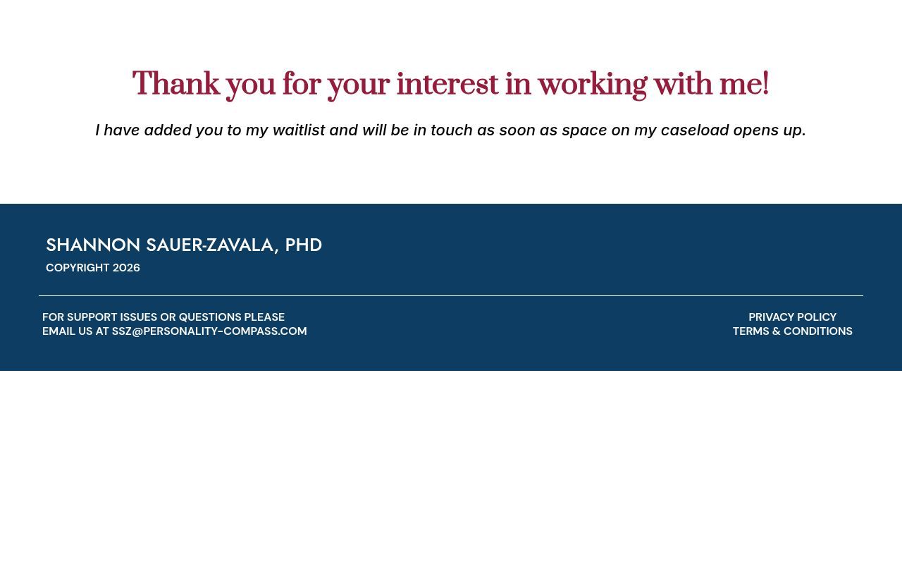 Homepage screenshot of services.shannonsauerzavala.com