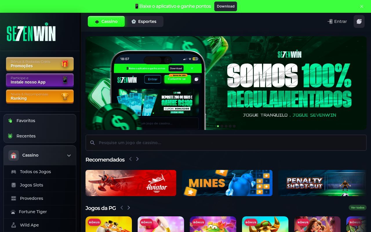 Homepage screenshot of sevenwinbet.site
