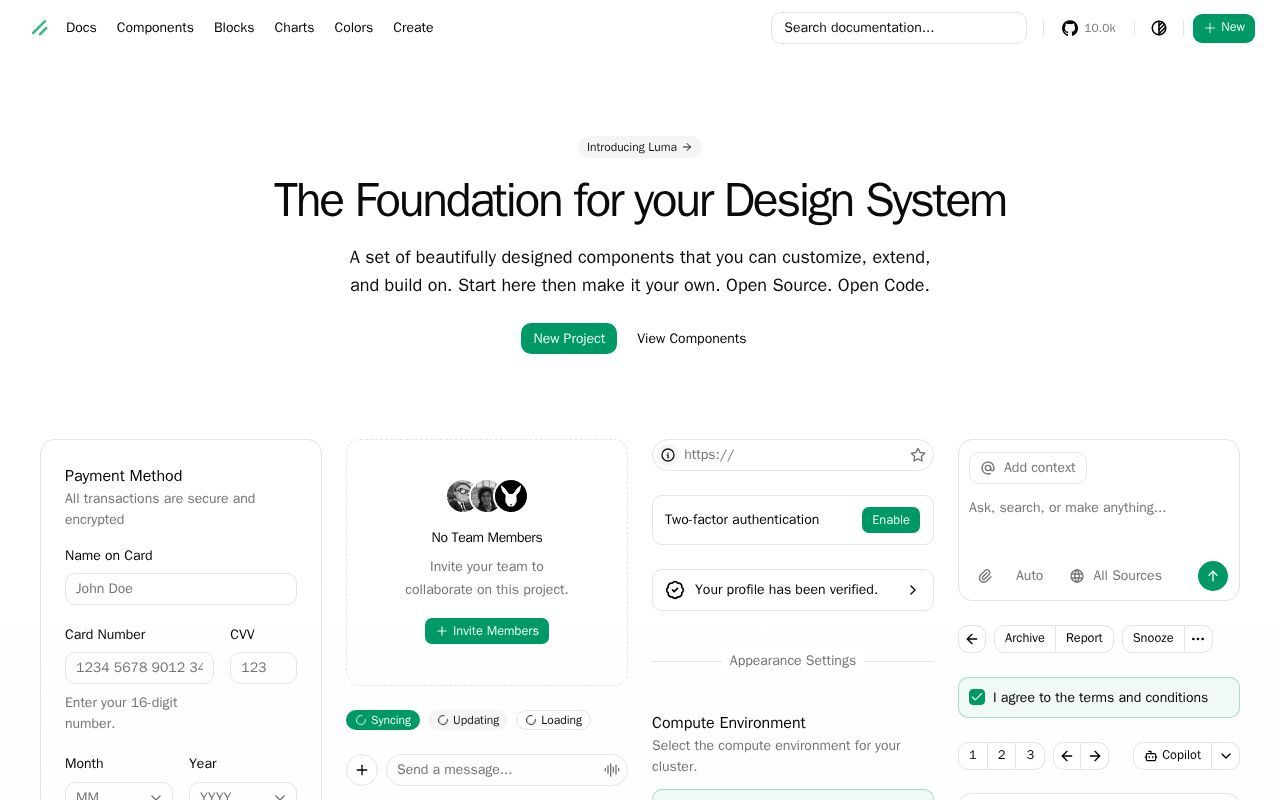 Homepage screenshot of shadcn-vue.com