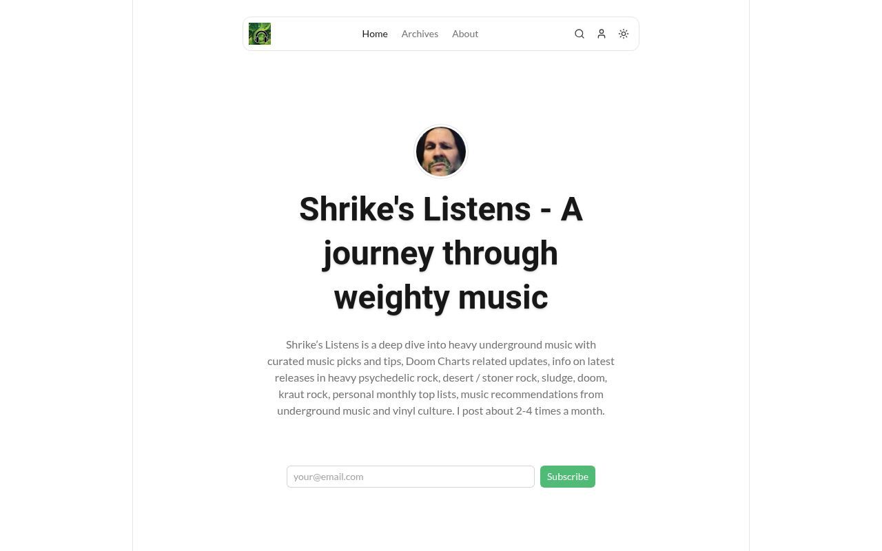 Homepage screenshot of shrike.writizzy.com