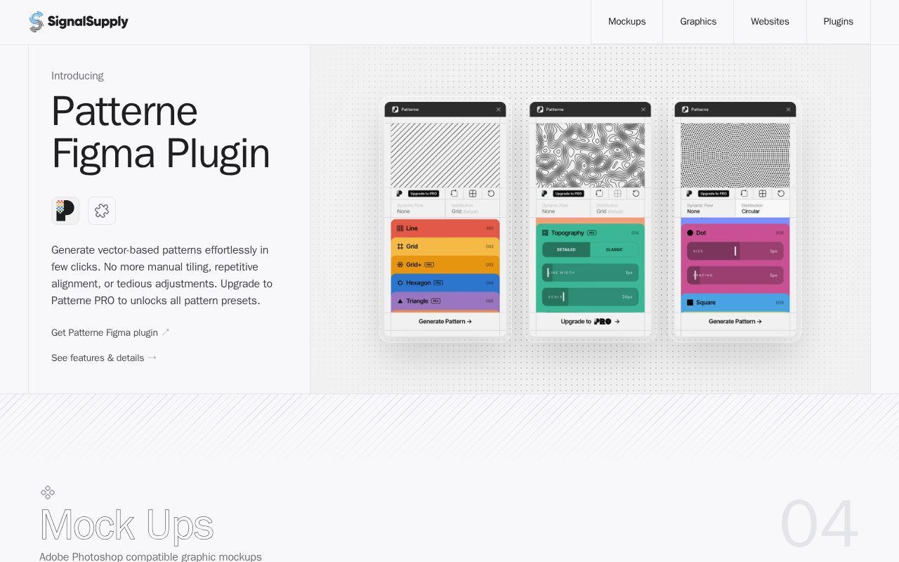 Homepage screenshot of signalsupply.co