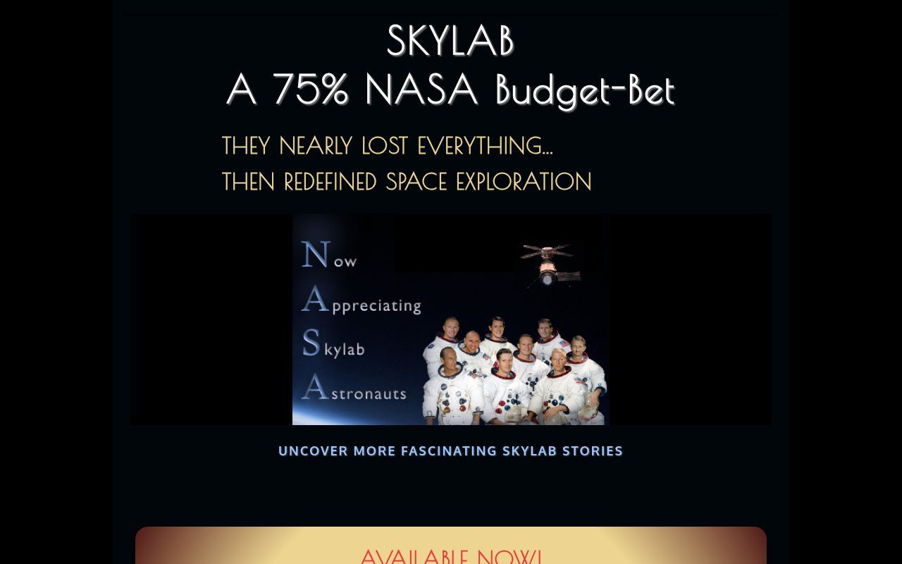 Homepage screenshot of skylab.space