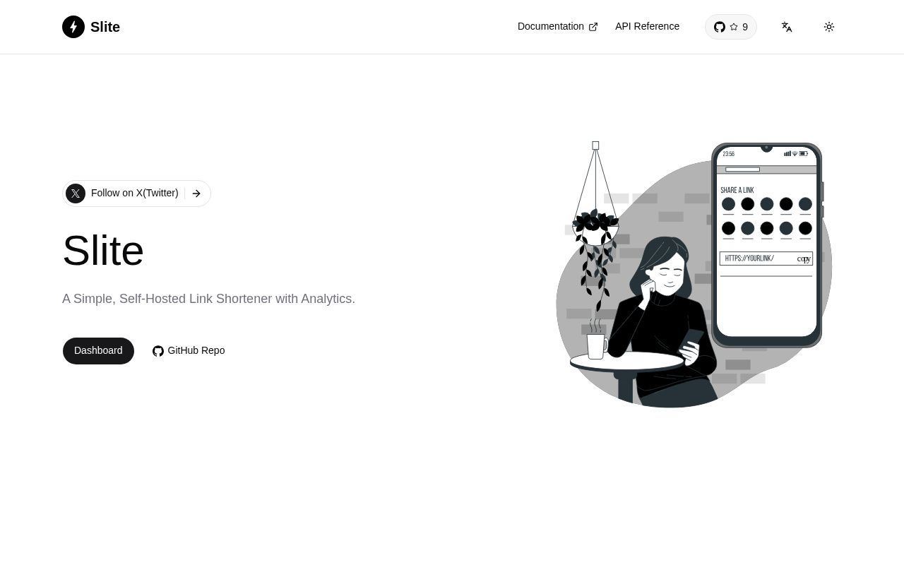 Homepage screenshot of slite.cool