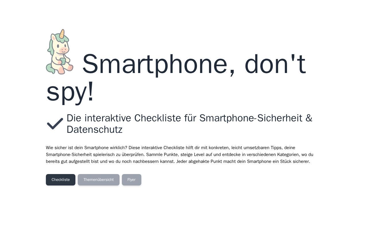 Homepage screenshot of smartphone-dont-spy.de