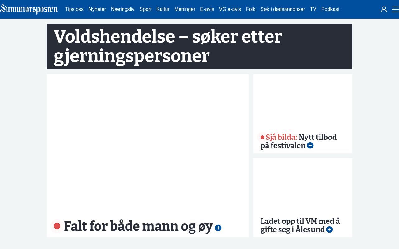 Homepage screenshot of smp.no