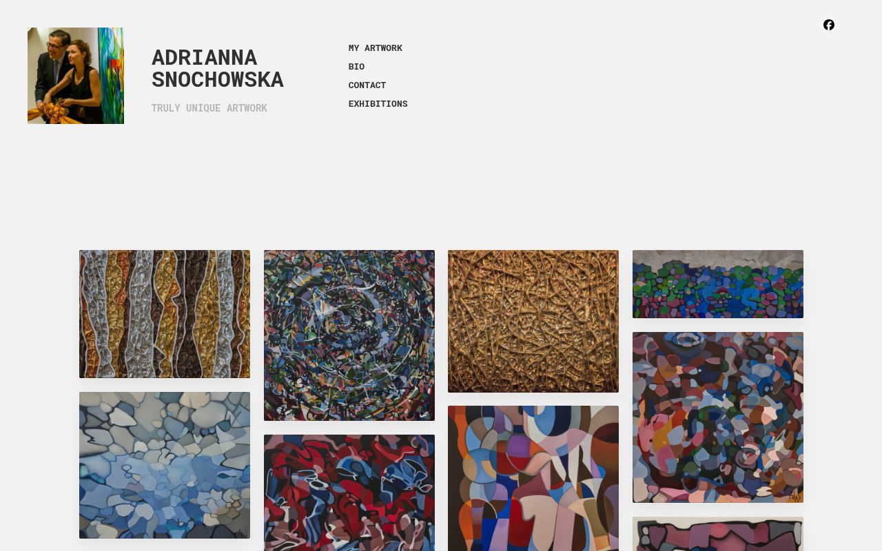 Homepage screenshot of snochowska.com