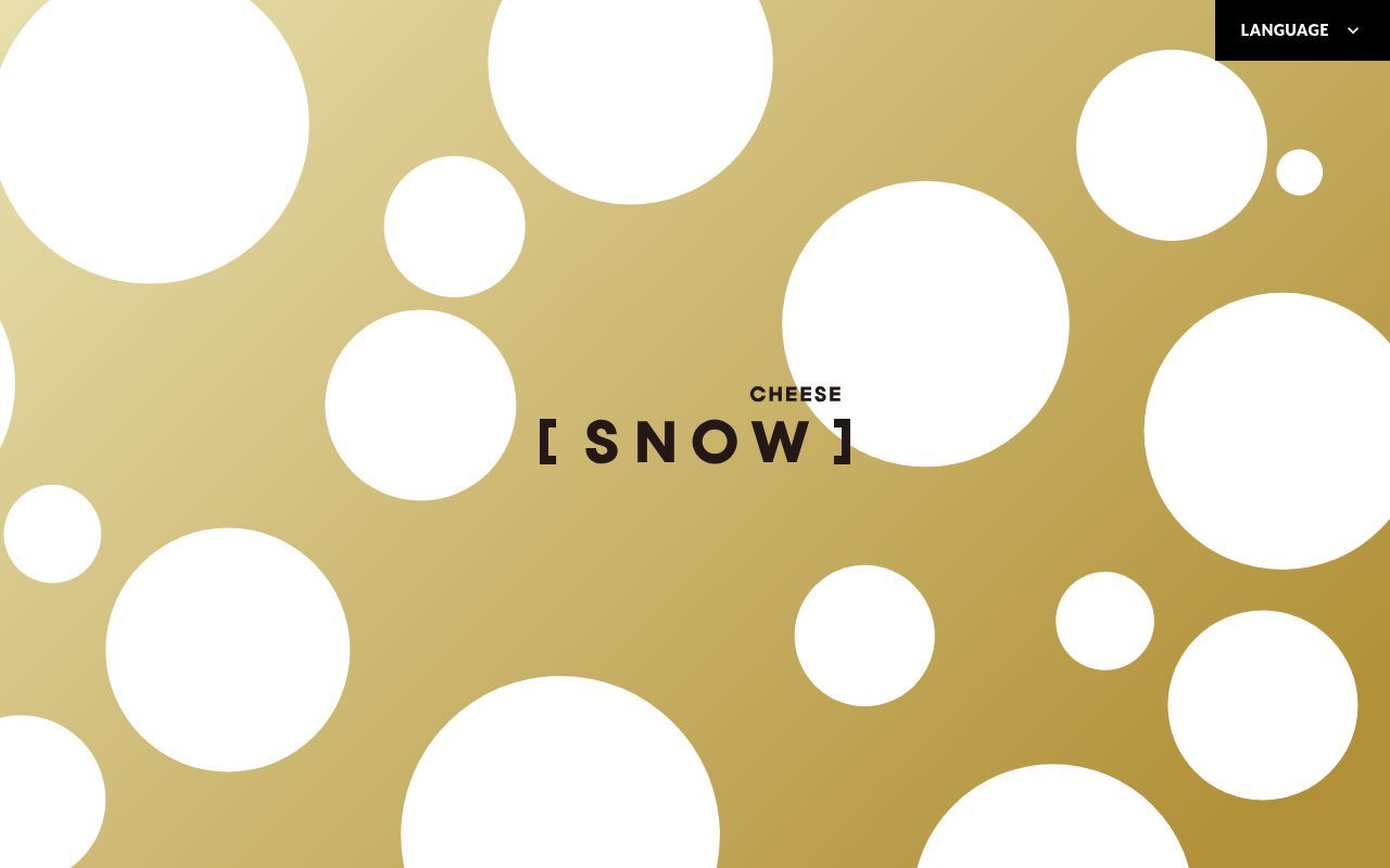 Homepage screenshot of snowcheese.jp