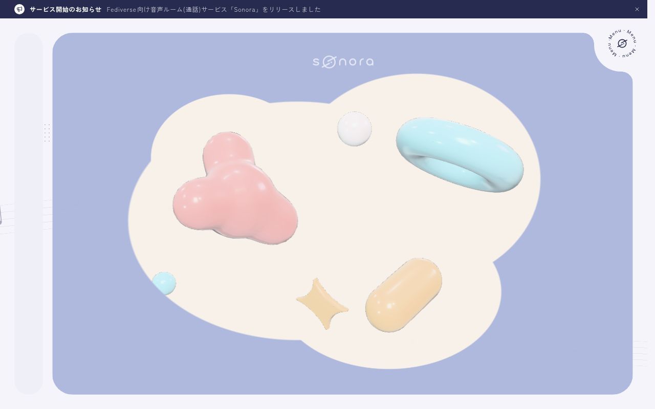Homepage screenshot of sonora.social