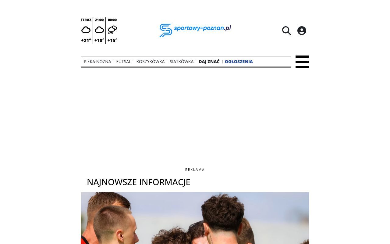 Homepage screenshot of sportowy-poznan.pl