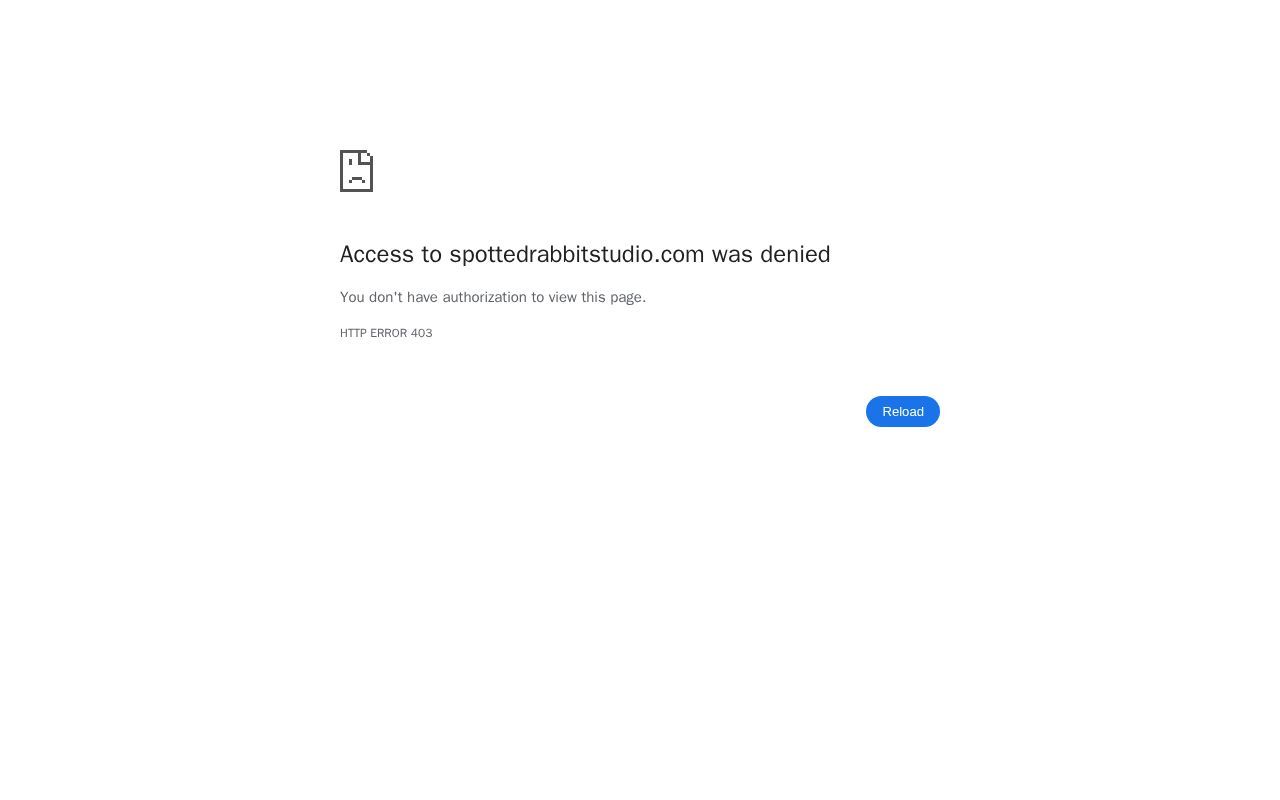 Homepage screenshot of spottedrabbitstudio.com