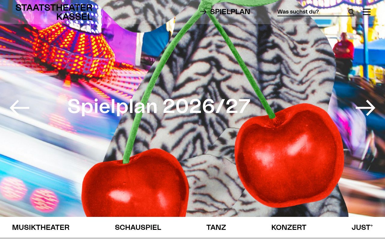 Homepage screenshot of staatstheater-kassel.de