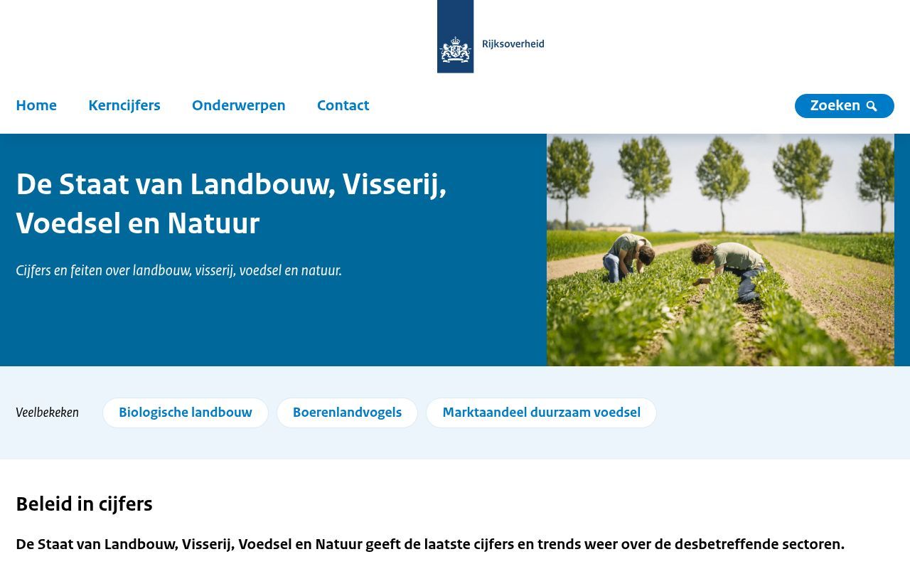 Homepage screenshot of staatvanlandbouwnatuurenvoedsel.nl