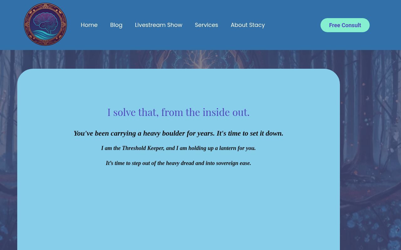 Homepage screenshot of stacybraiuca.com