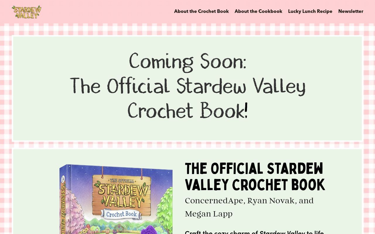 Homepage screenshot of stardewvalleybooks.com