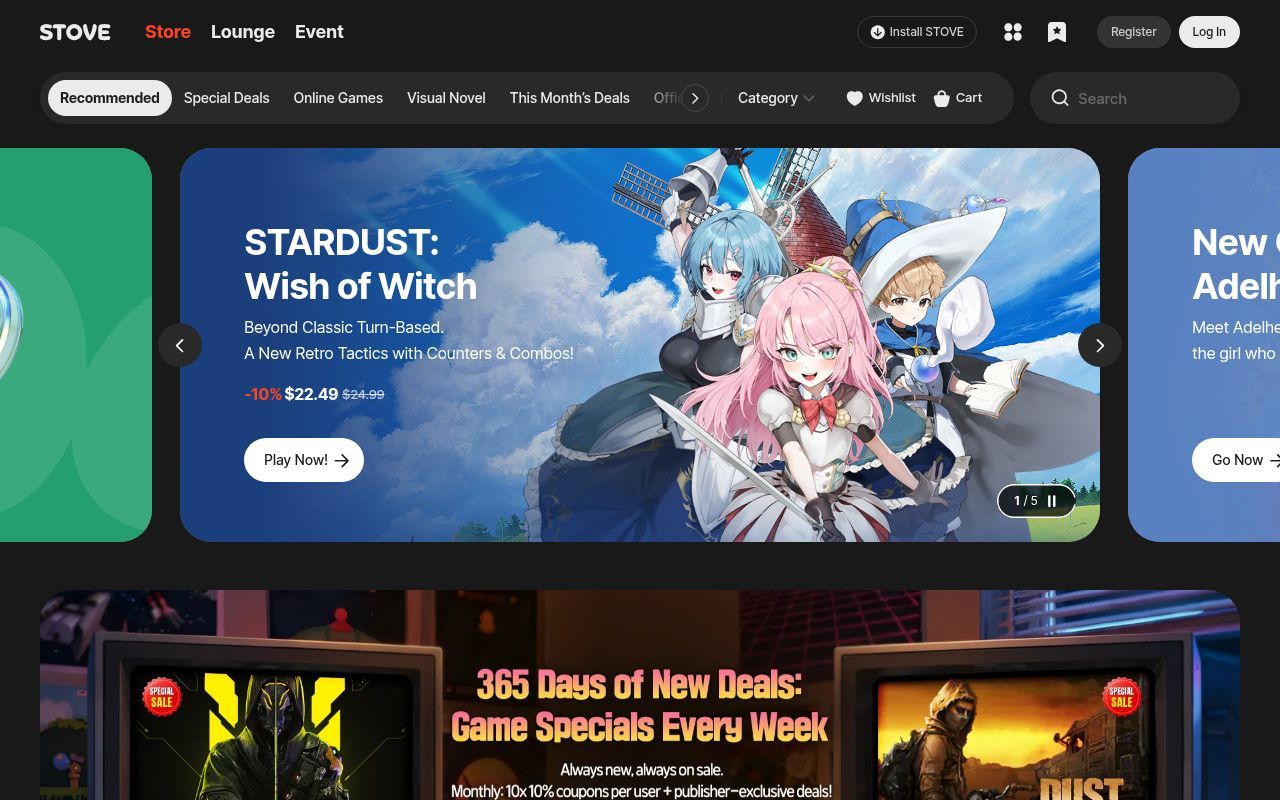 Homepage screenshot of store.onstove.com