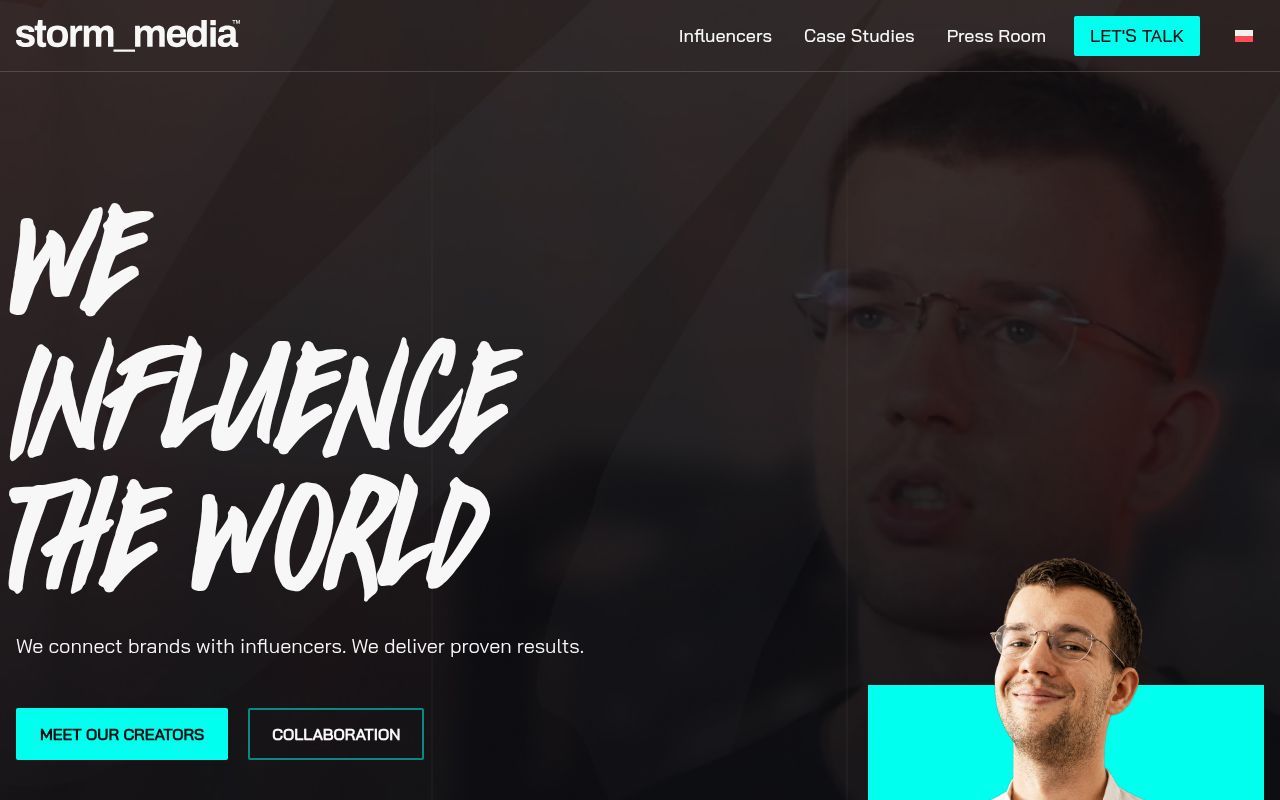 Homepage screenshot of stormmedia.gg