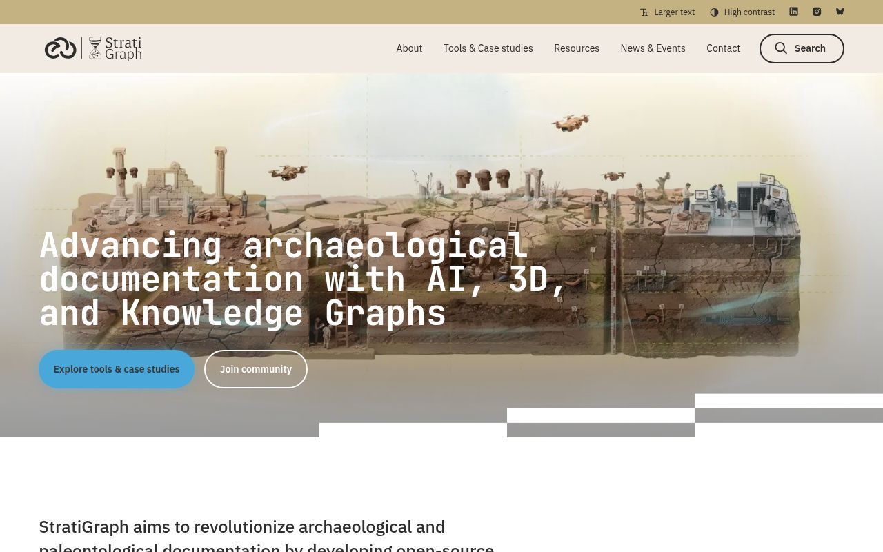 Homepage screenshot of stratigraph-eccch.eu