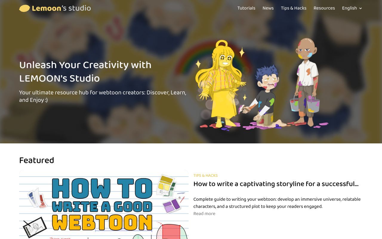 Homepage screenshot of studio.lemoon.io