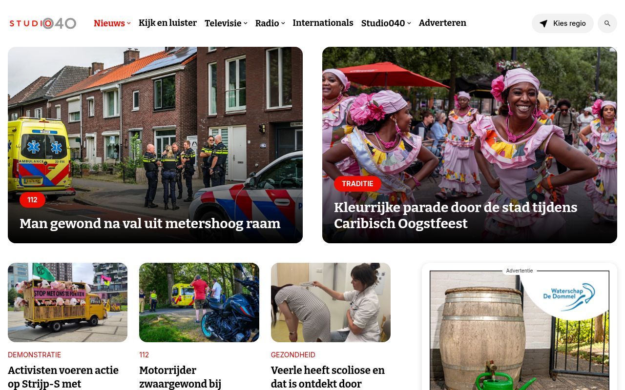 Homepage screenshot of studio040.nl