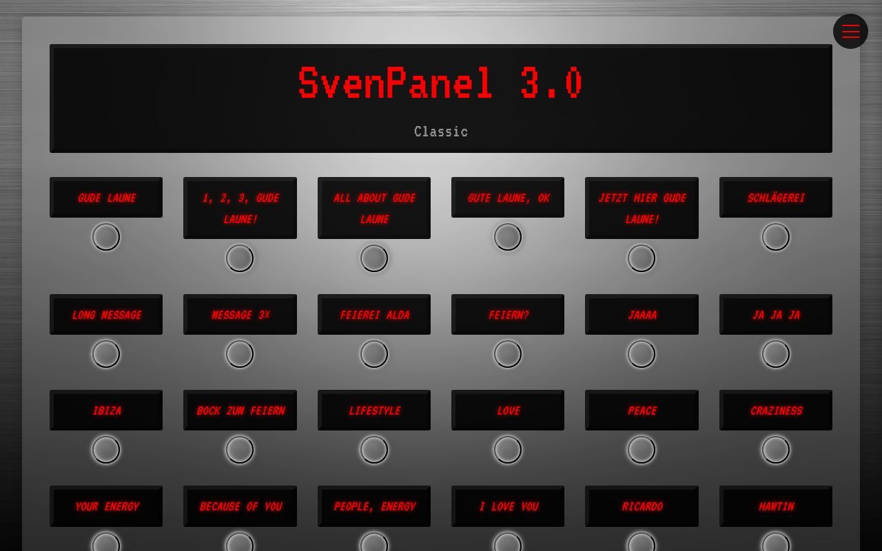 Homepage screenshot of svenpanel.de