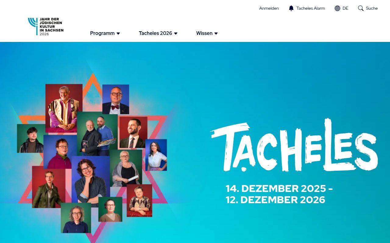 Homepage screenshot of tacheles.sachsen.de