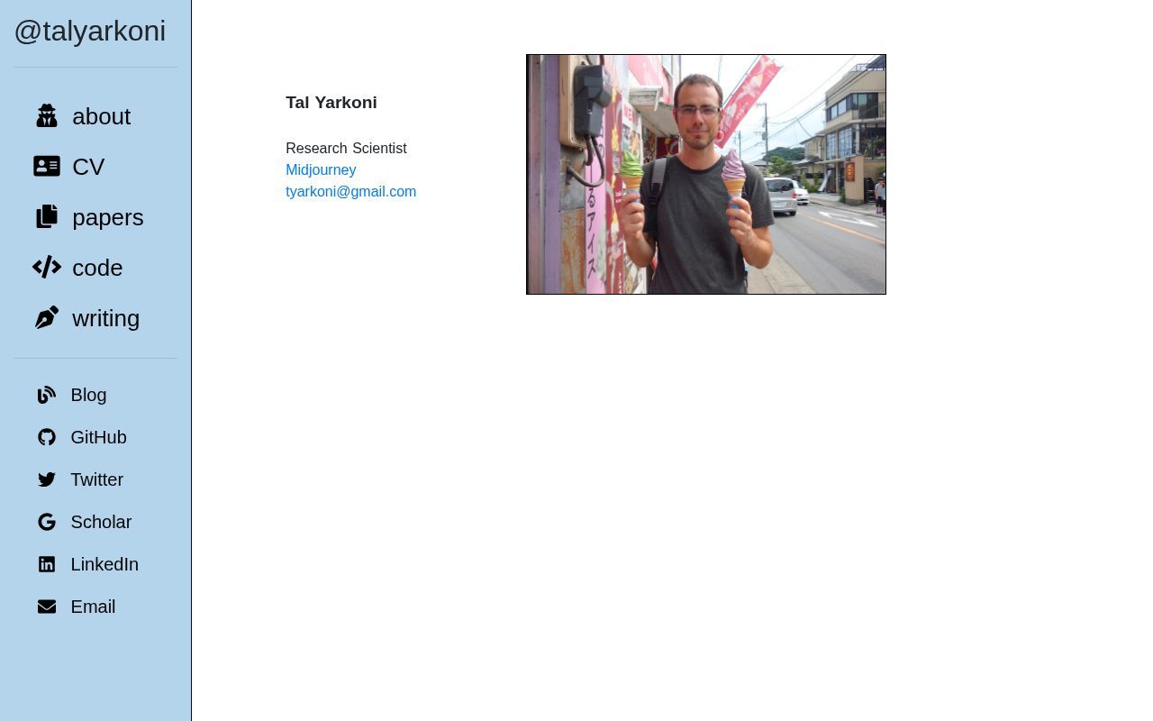 Homepage screenshot of talyarkoni.org