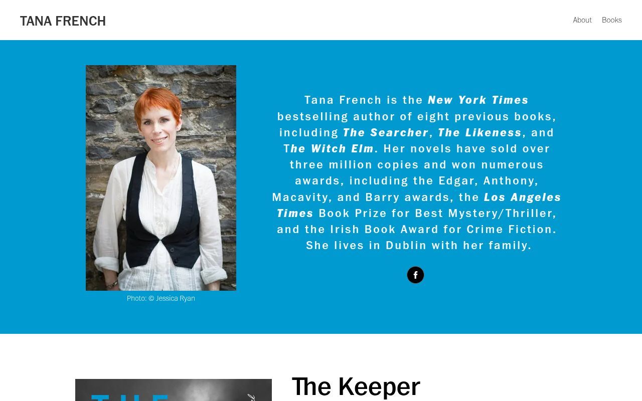 Homepage screenshot of tanafrench.com