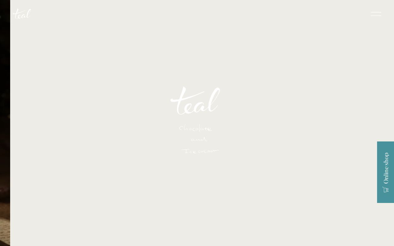 Homepage screenshot of teal-chocolate-and-icecream.com