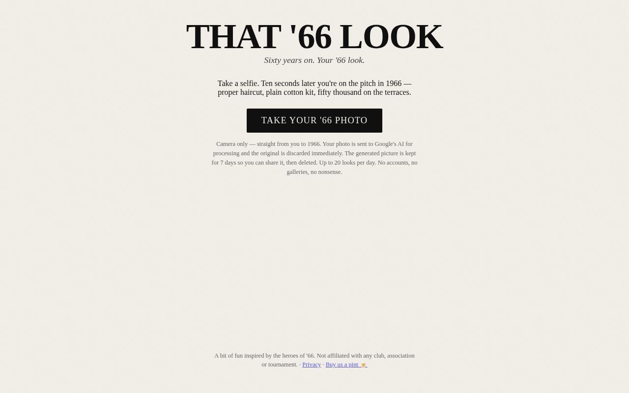Homepage screenshot of that66look.co.uk