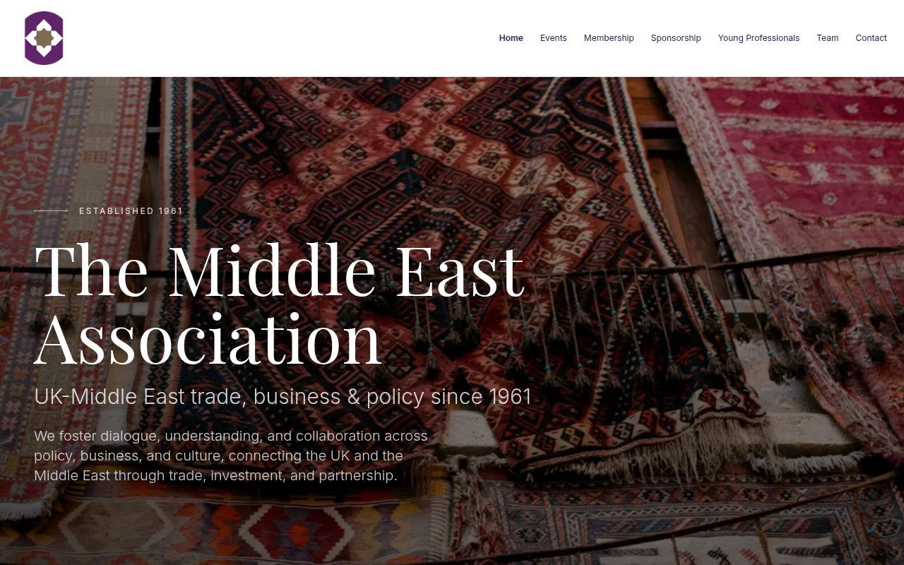 Homepage screenshot of the-mea.com