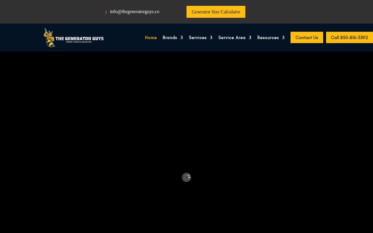 Homepage screenshot of thegeneratorguys.co