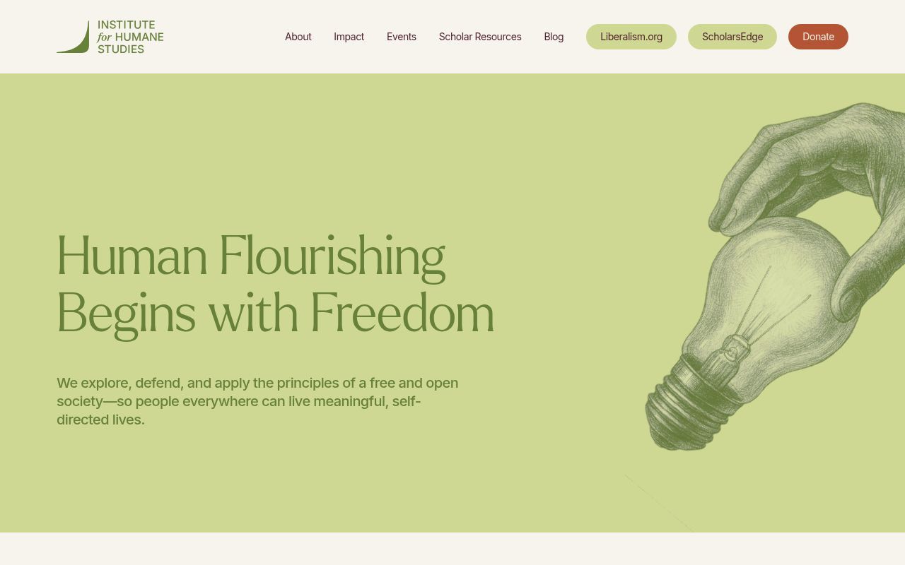 Homepage screenshot of theihs.org