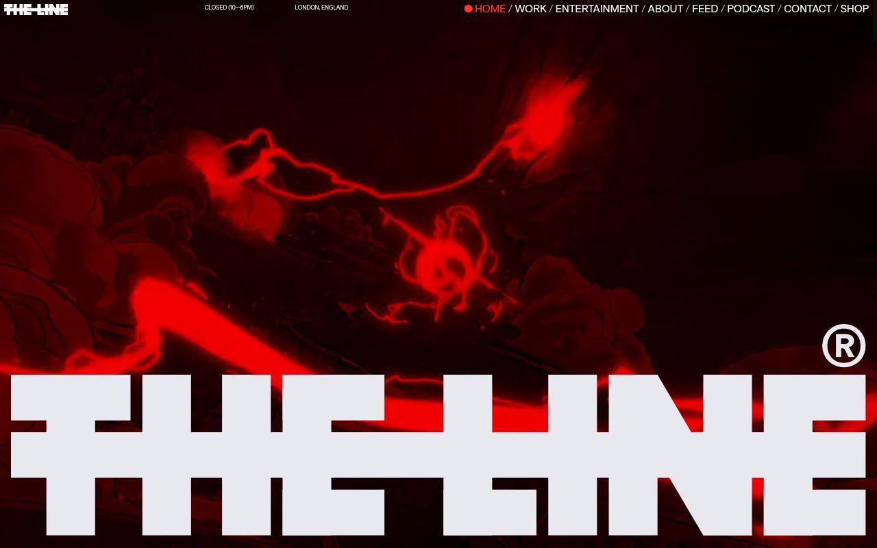 Homepage screenshot of thelinestudio.com