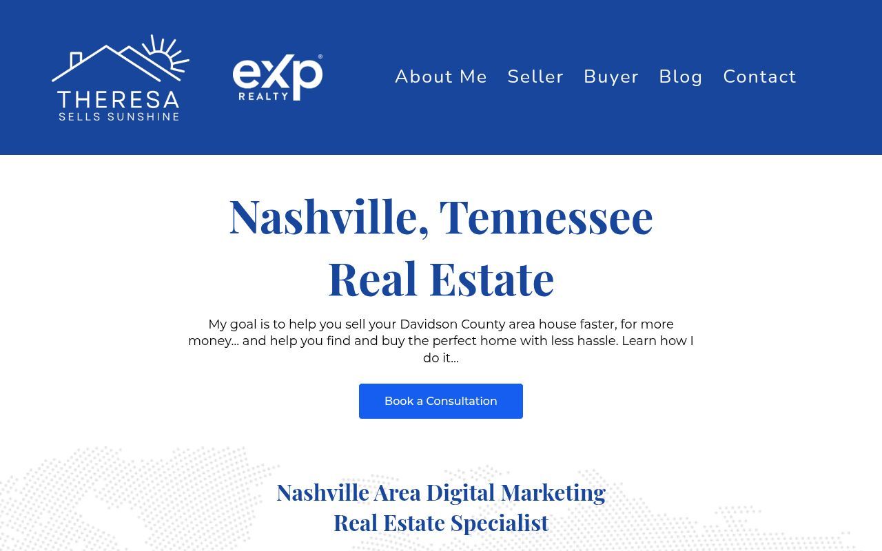 Homepage screenshot of theresasellssunshine.com